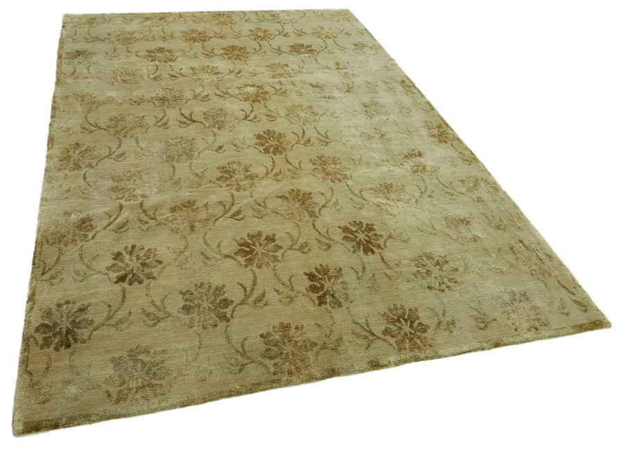 Komve Klasik Çiçek Desenli Altın Bej Uşak Halı 185x277 cm 47556 – genel görünüm