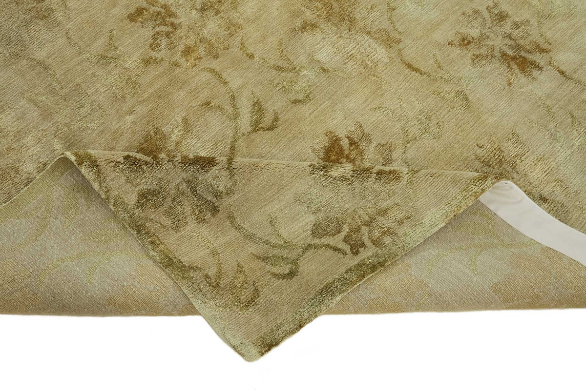 Komve Klasik Çiçek Desenli Altın Bej Uşak Halı 185x277 cm 47556 – kenar detayı