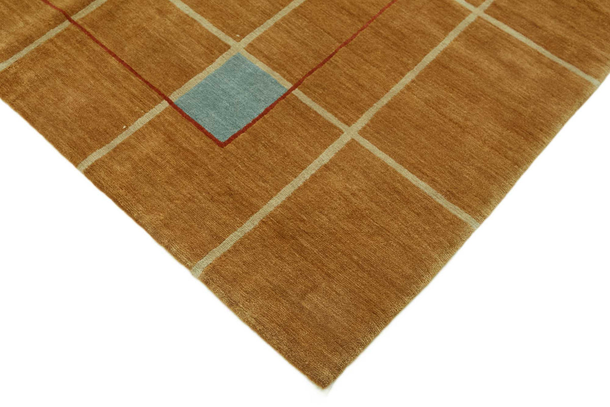 Komve Geometrik Desenli El Dokuma Modern Halı Taba Bej 185x272 cm – detay görünümü