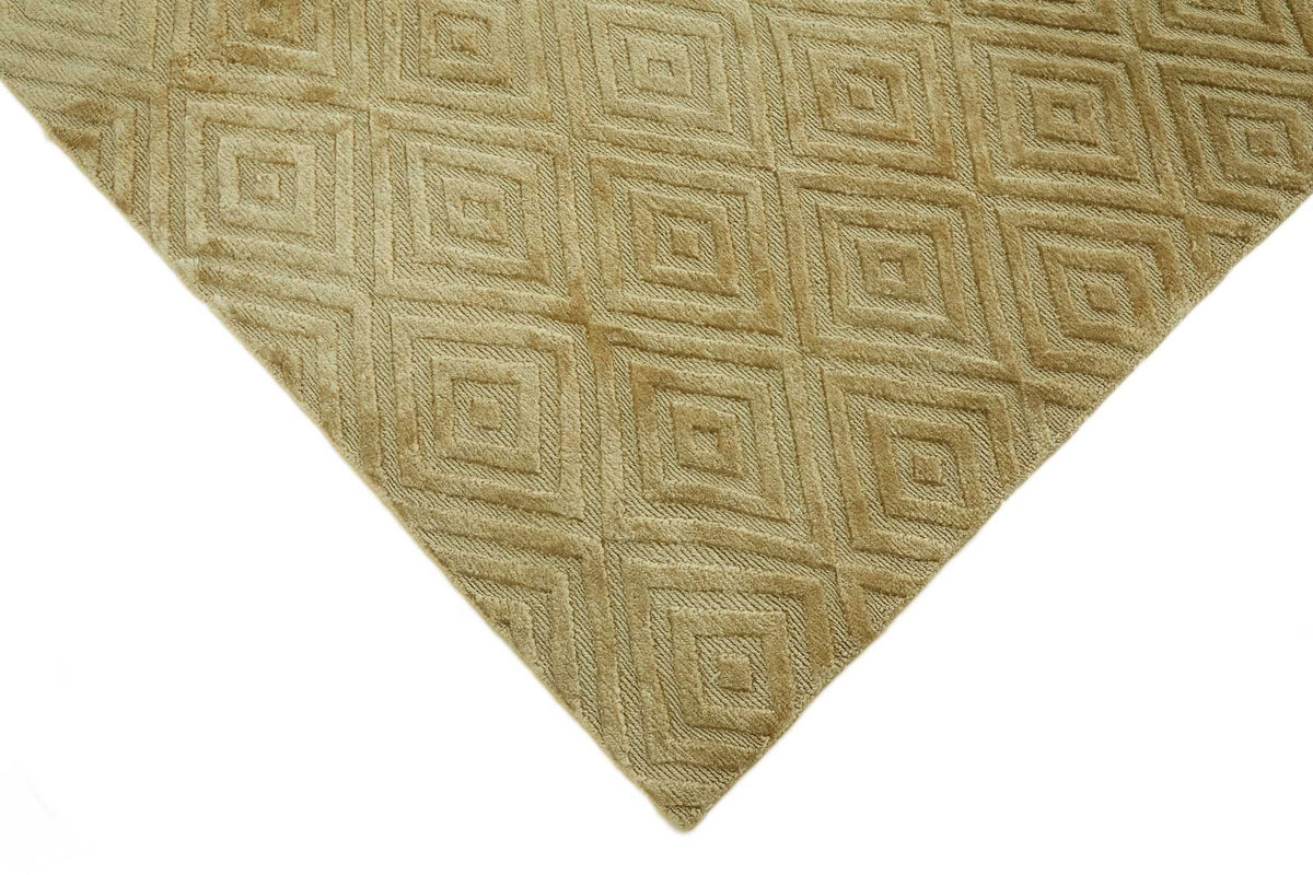 Komve Geometrik Desenli Bej Modern Halı, Kabartmalı Dokuma 184x267 cm – detay görünümü