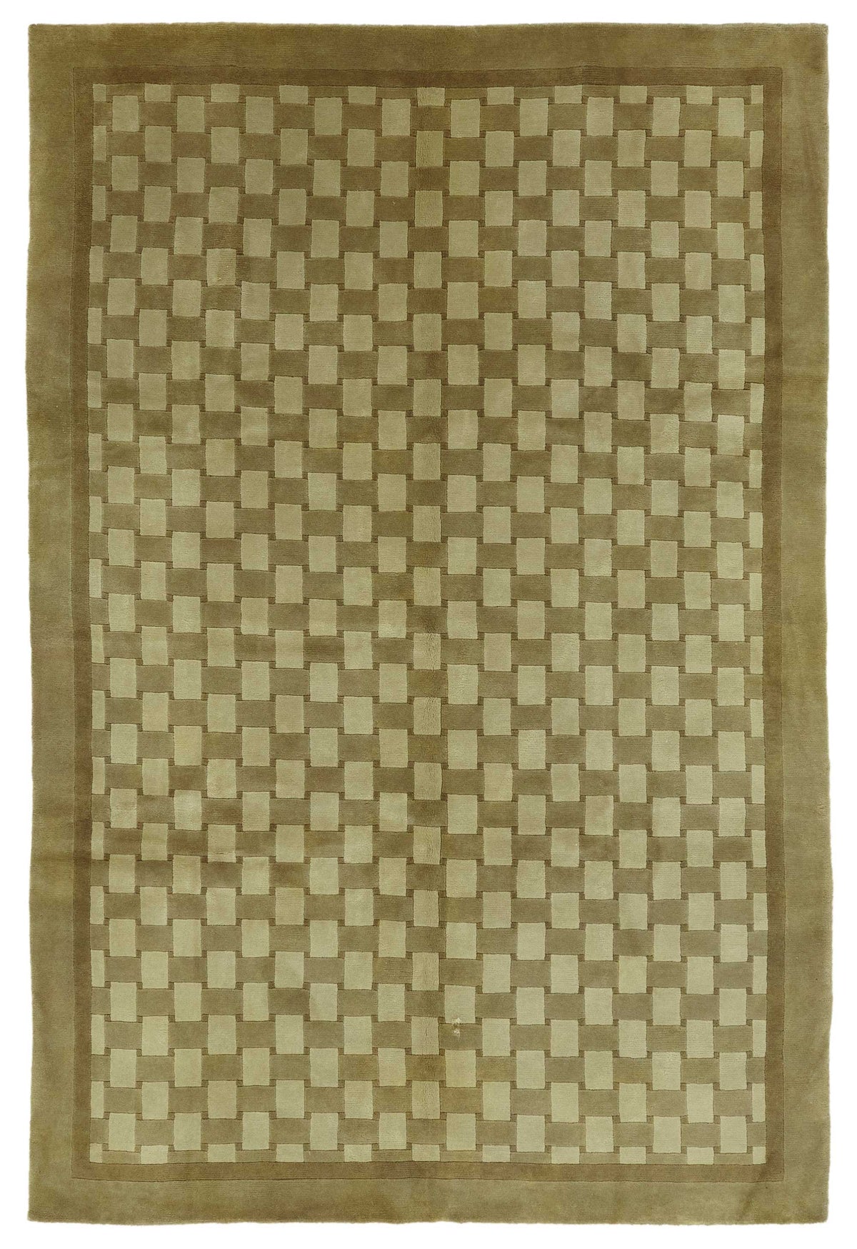 Komve Uşak El Dokuma Modern Kahverengi Geometrik Halı 182x274 cm 47563