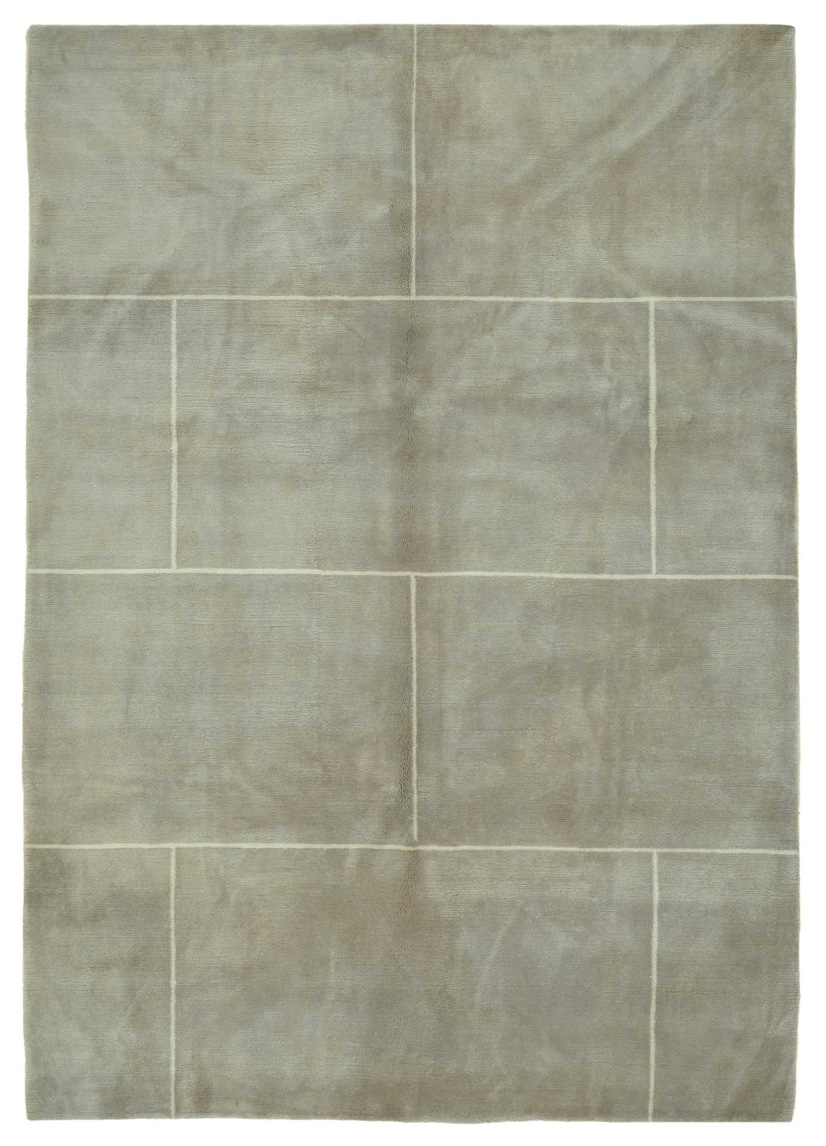 Komve Gri Halı Geometrik Desenli Modern Dokuma 184x264 cm