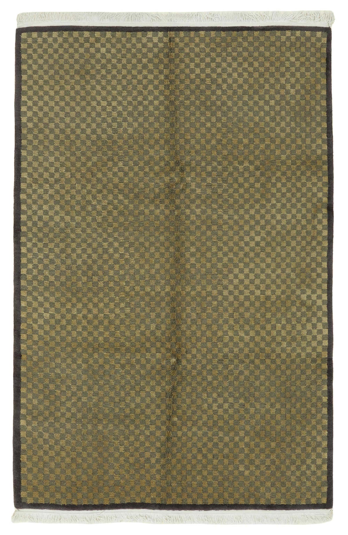 Komve Dokuma Modern Kahverengi Geometrik Desenli Halı 183x274 cm
