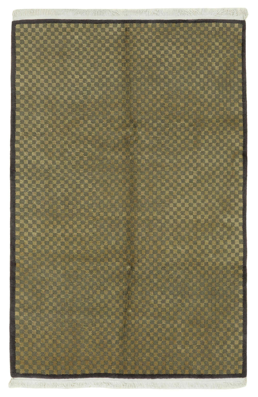 Komve Dokuma Modern Kahverengi Geometrik Desenli Halı 183x274 cm