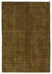 Komve Desensiz Düz Kahverengi ve Yeşil El Dokuma Halı 185x272 cm