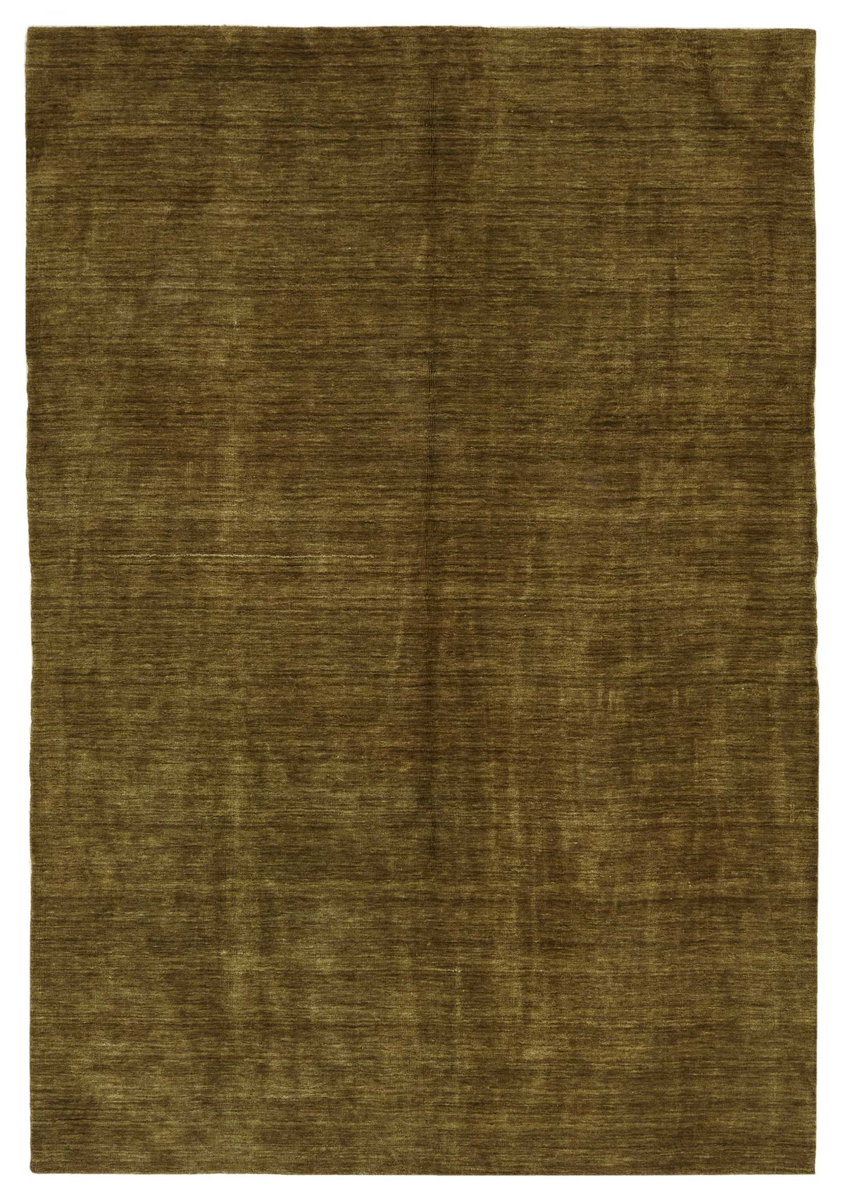 Komve Desensiz Düz Kahverengi ve Yeşil El Dokuma Halı 185x272 cm