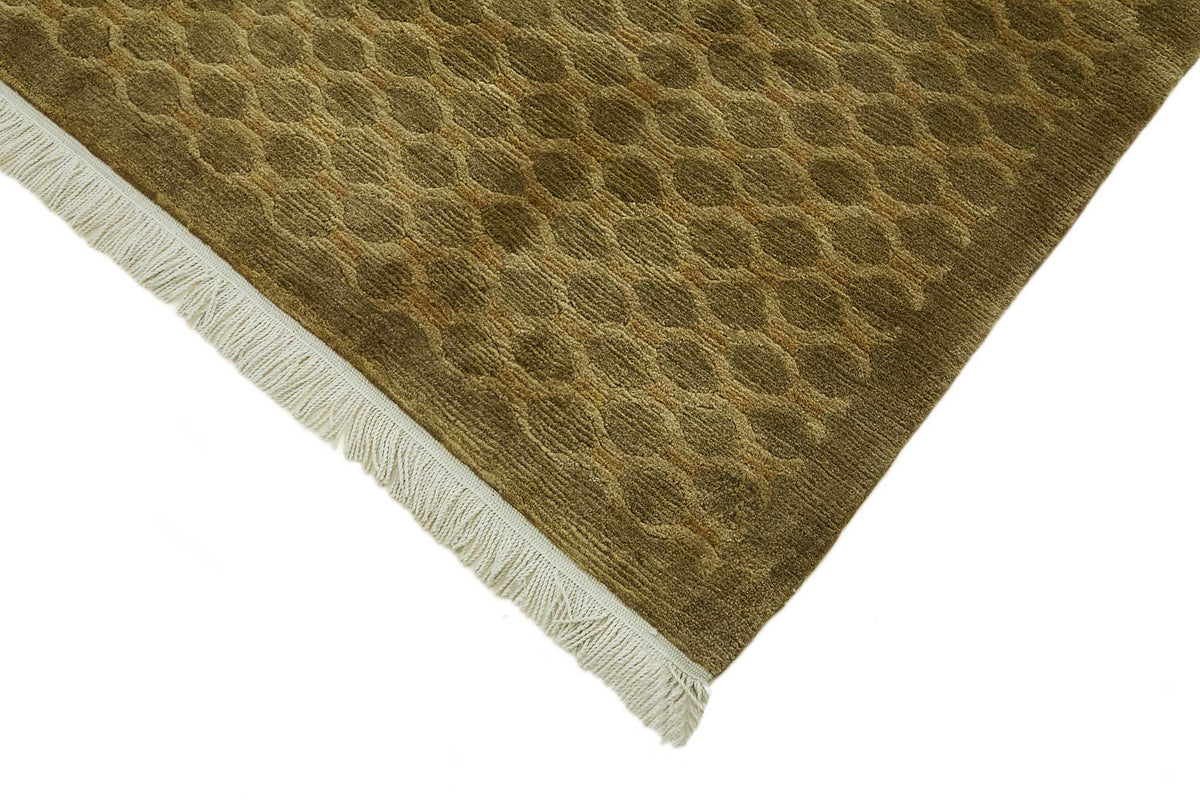 Komve Geometrik Desenli Kahverengi ve Bej Modern Halı 182x278 cm – detay görünümü