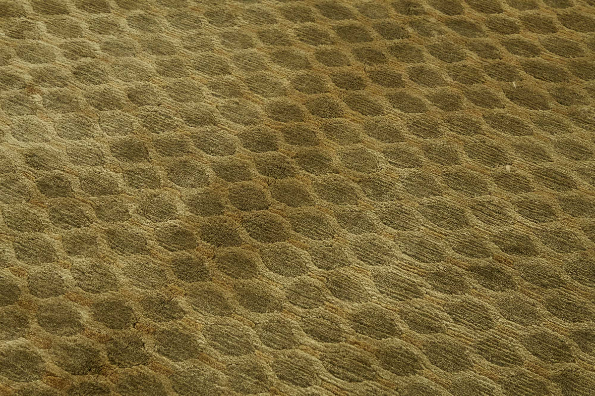 Komve Geometrik Desenli Kahverengi ve Bej Modern Halı 182x278 cm – mekânda kullanım