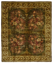 Komve Kahverengi Çiçekli Klasik El Dokuma Halı 235x290 cm