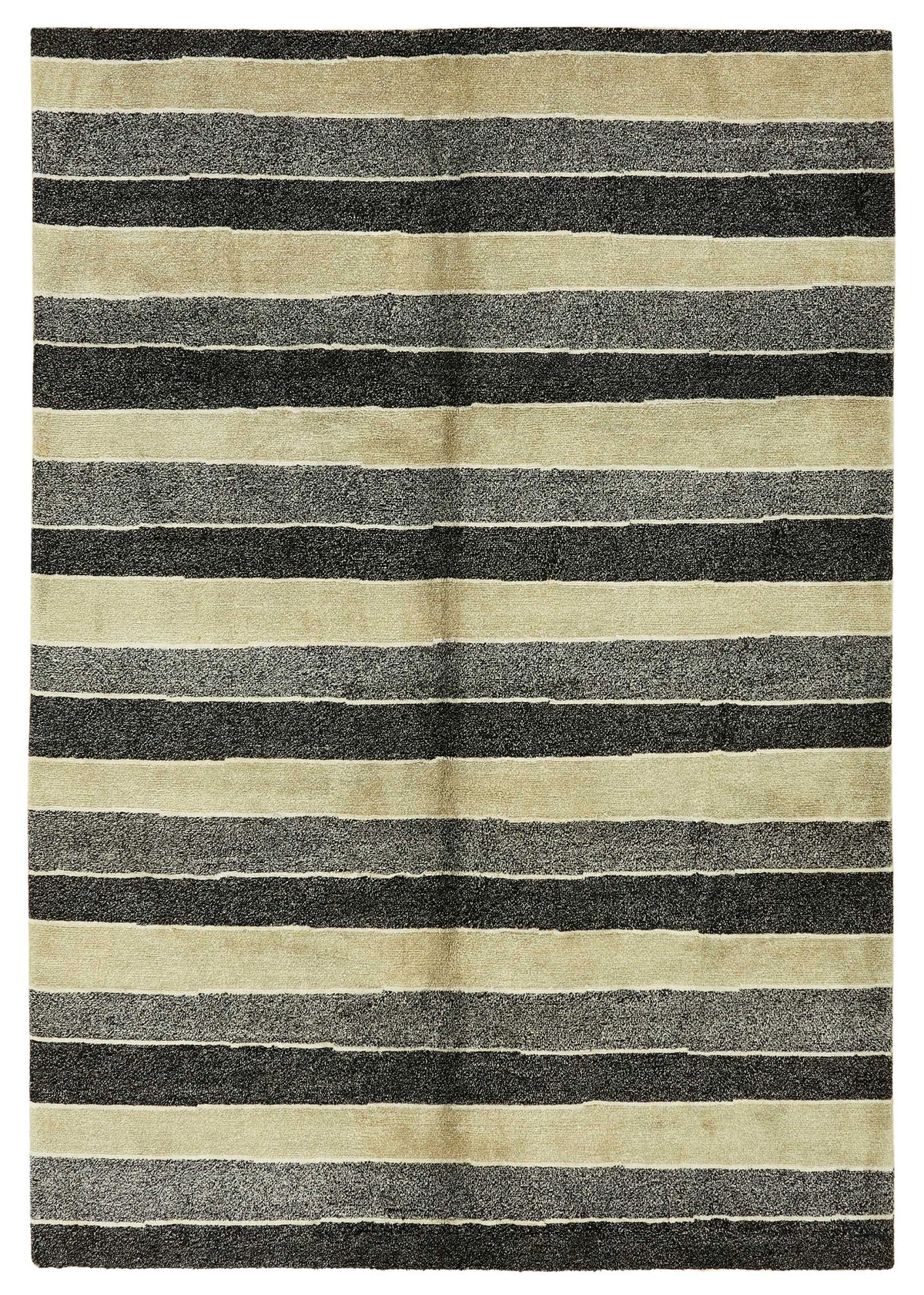 Komve Gri Çizgili Modern El Dokuma Halı 183x265 cm