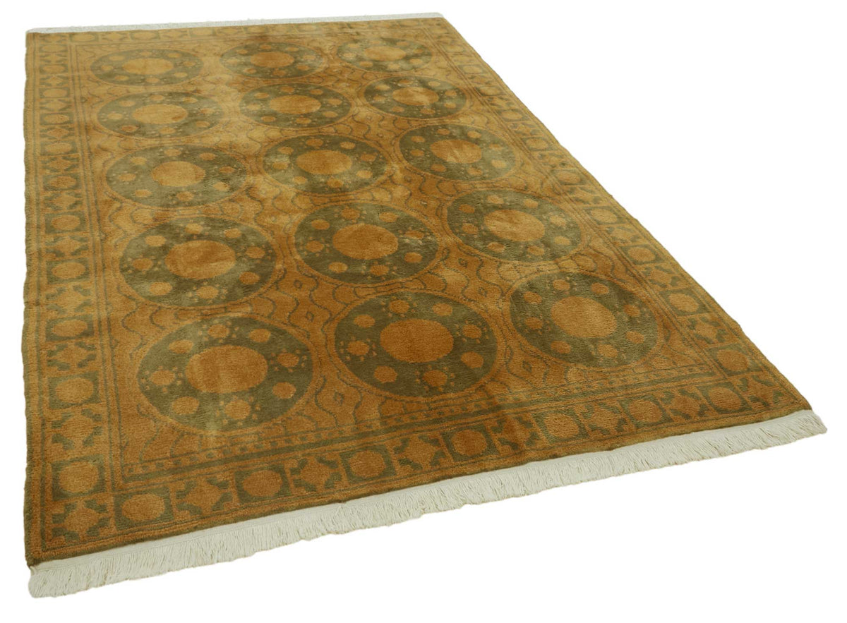 Komve Taba Gri Geometrik Desenli Klasik El Dokuma Halı 182x260 cm – genel görünüm