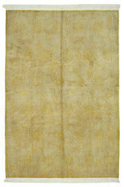 Komve Sarı Bej Çiçek Desenli 10-20 Yıllık El Dokuma Halı 170x256 cm