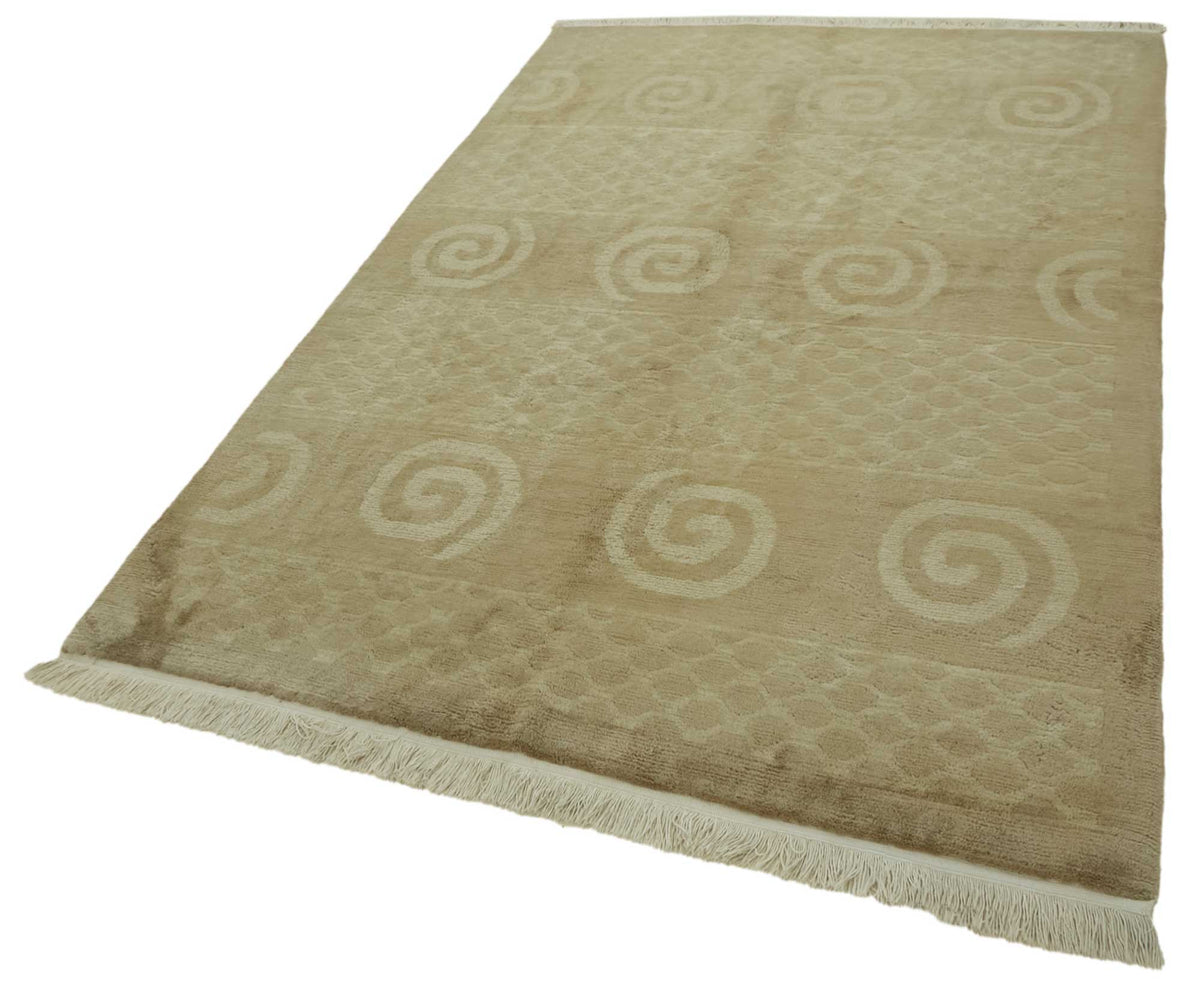 Komve Bej Rengi Halı Modern Geometrik Kabartmalı Dokuma 183x277 cm – doku yakın çekim
