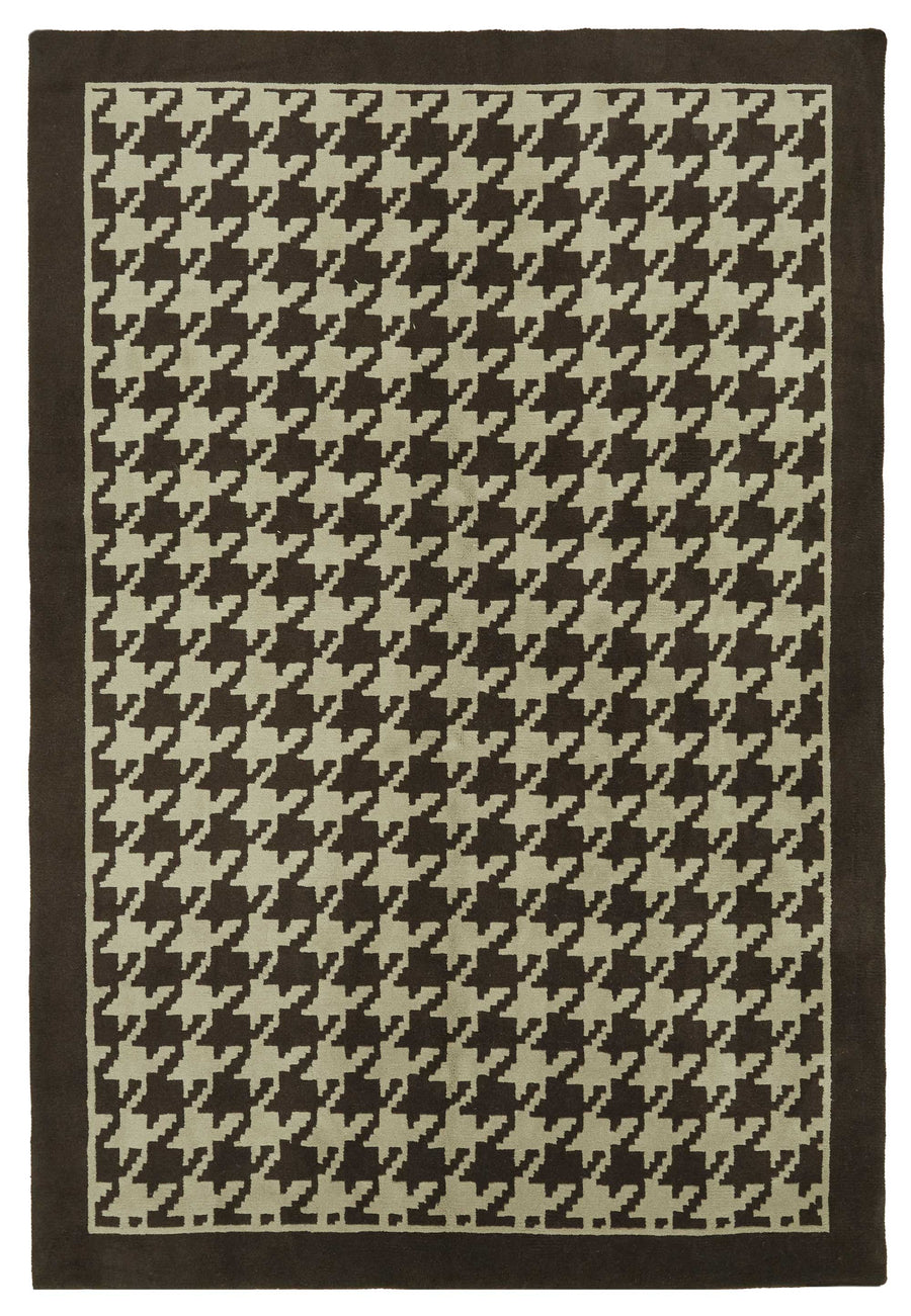 Komve Dokuma Modern Uşak Halı Kahverengi Geometrik 183x268 cm 47599