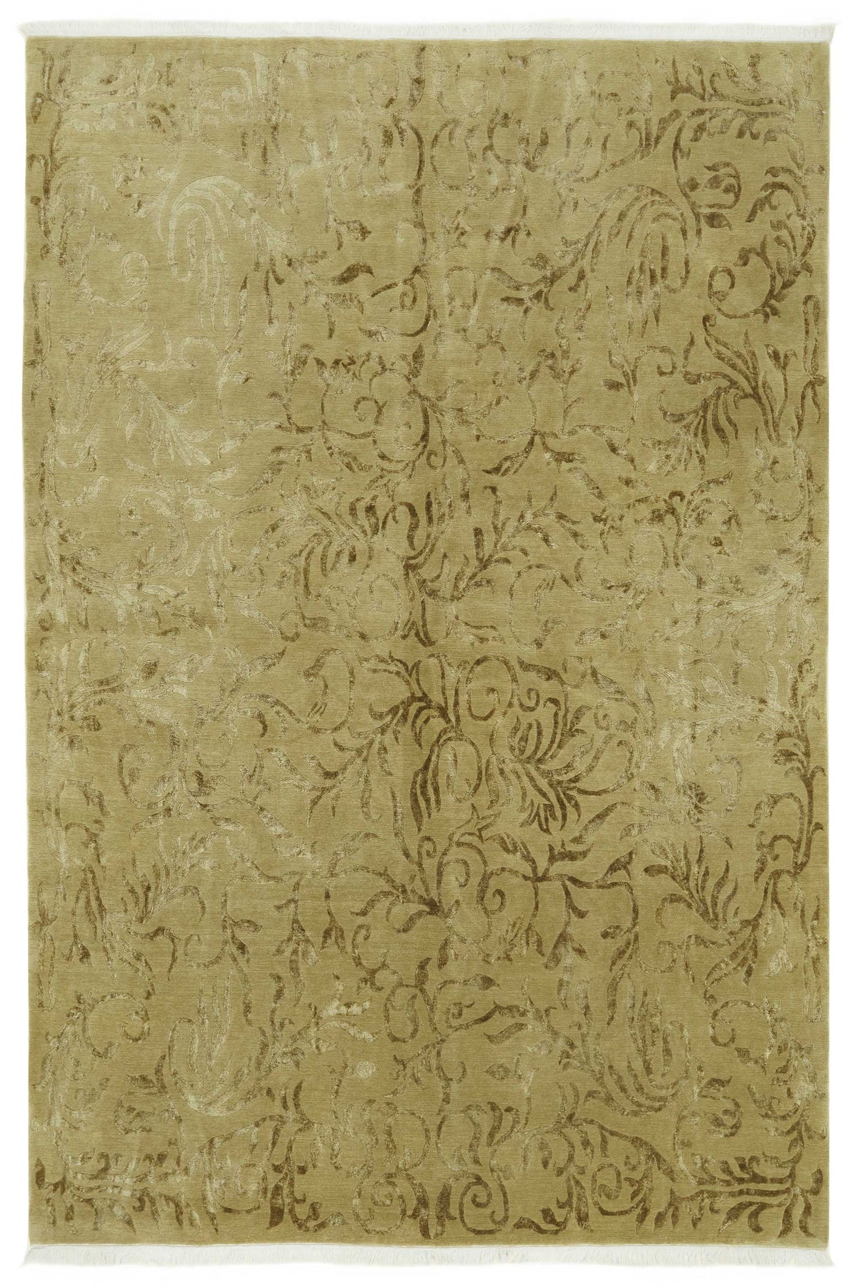 Komve Bej Modern Halı, Kahverengi Çiçek Desenli 185x279 cm 47607