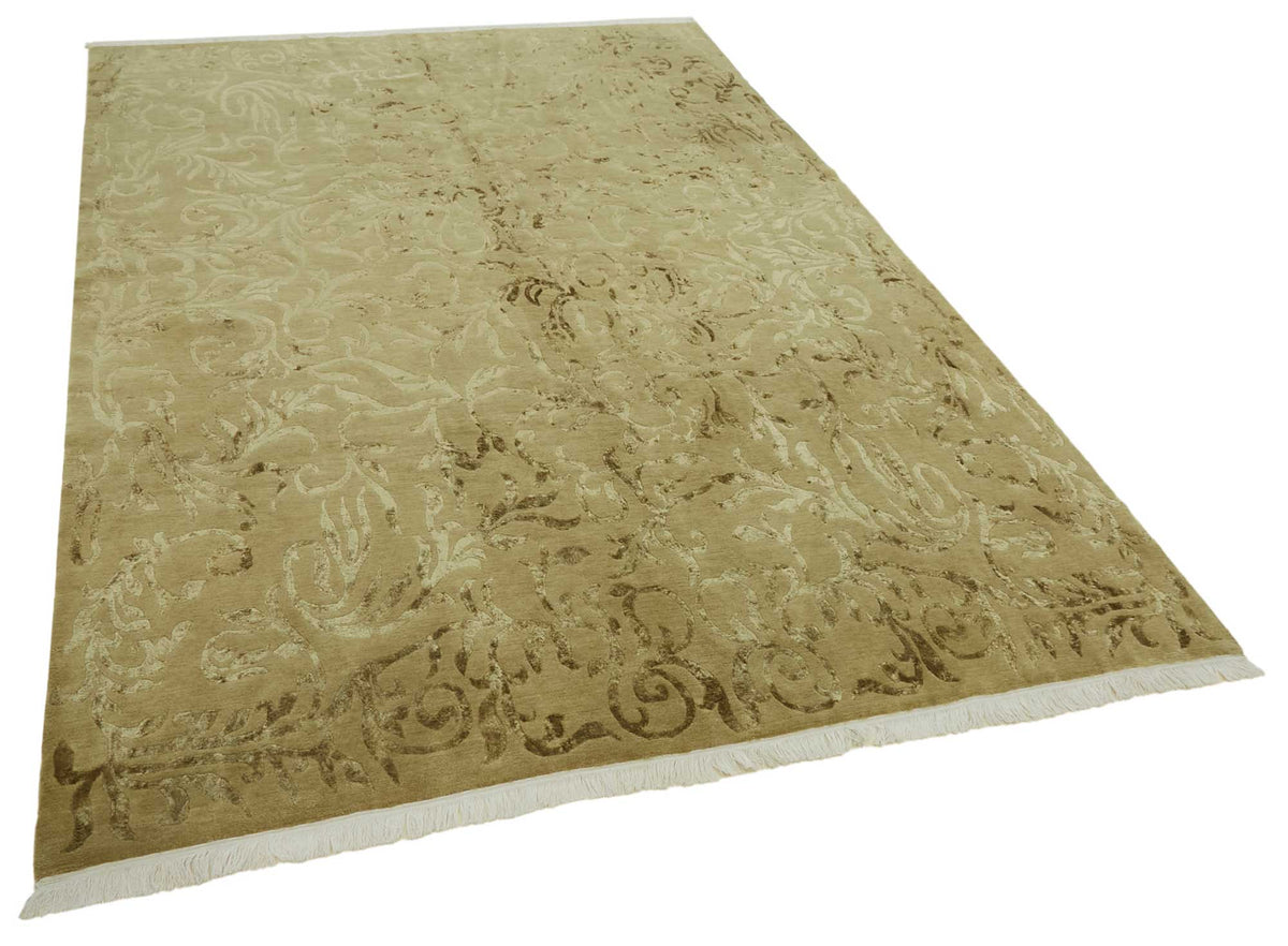 Komve Bej Modern Halı, Kahverengi Çiçek Desenli 185x279 cm 47607 – genel görünüm