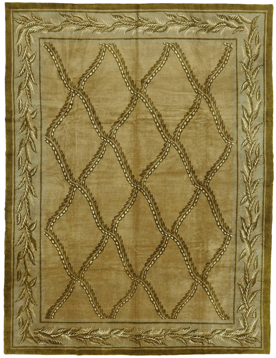 Komve Geometrik Desenli Kahverengi El Dokuma Halı 275x365 cm