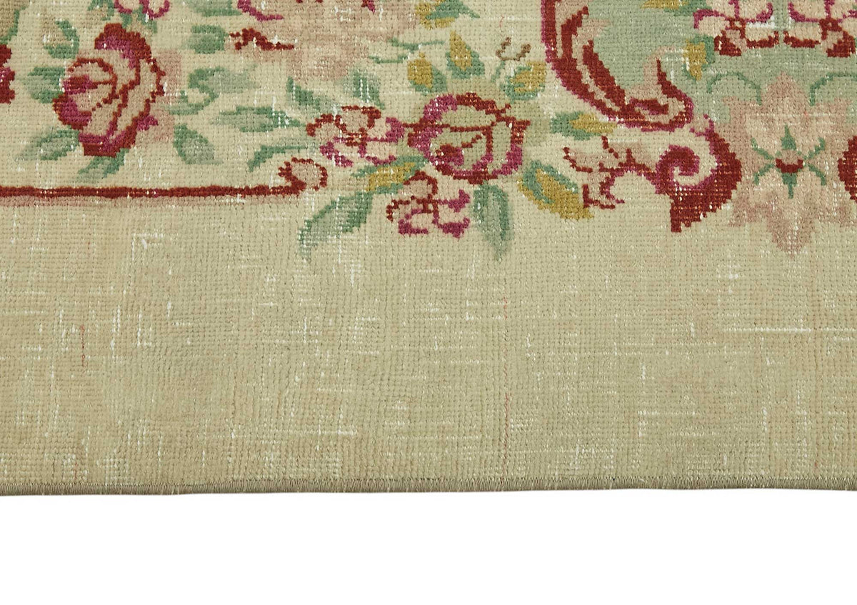 Rusvo Vintage Düz Pembe ve Bej Tonlarında Büyük Halı 286x400 cm – farklı açı