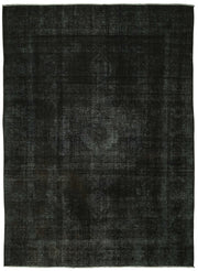 Zelko Siyah Gri Düz Modern El Dokuma Halı 280x386 cm
