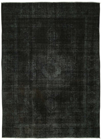 Zelko Siyah Gri Düz Modern El Dokuma Halı 280x386 cm