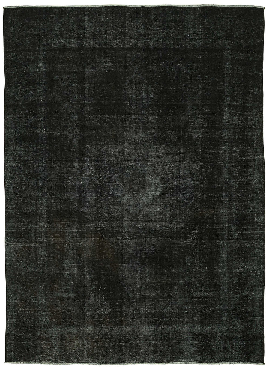 Zelko Siyah Gri Düz Modern El Dokuma Halı 280x386 cm