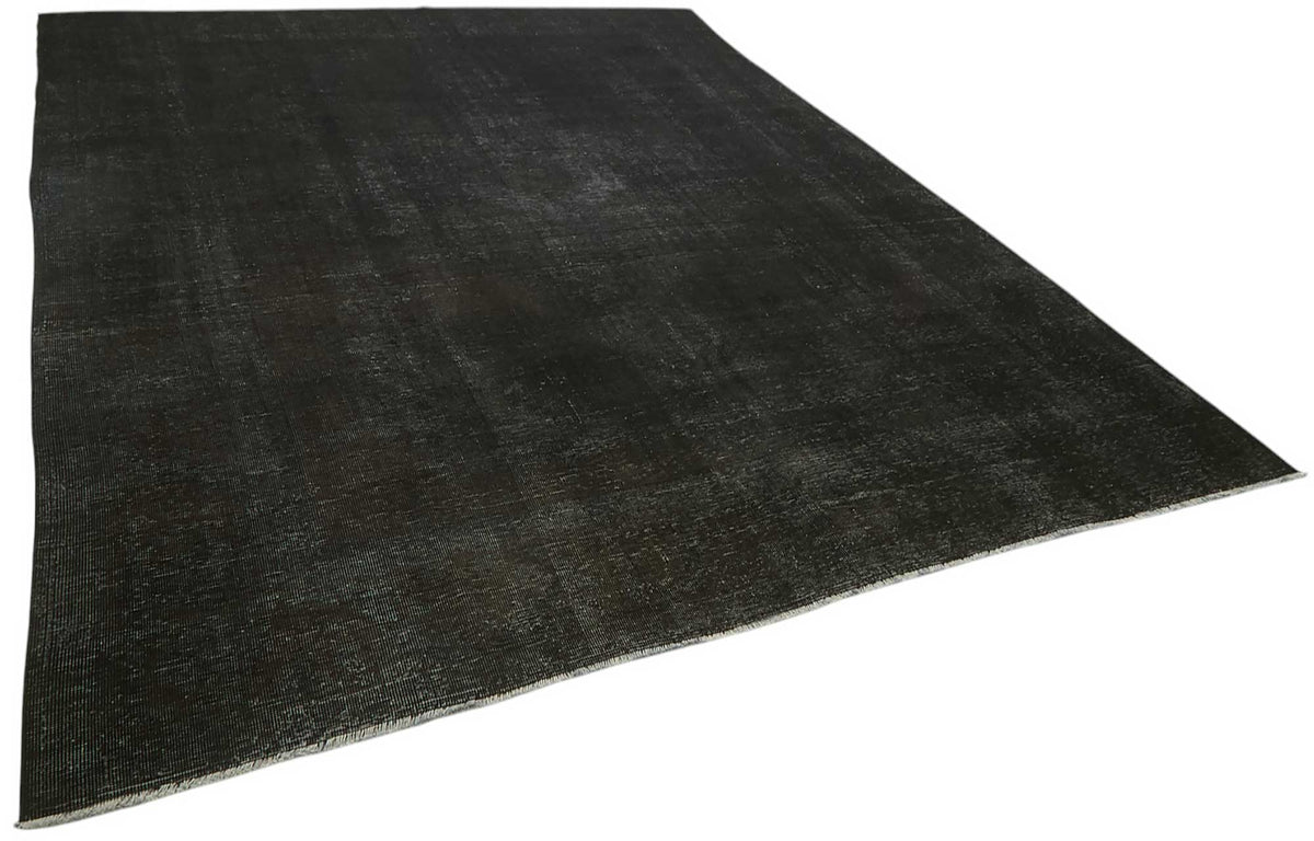 Zelko Siyah Gri Düz Modern El Dokuma Halı 280x386 cm – genel görünüm