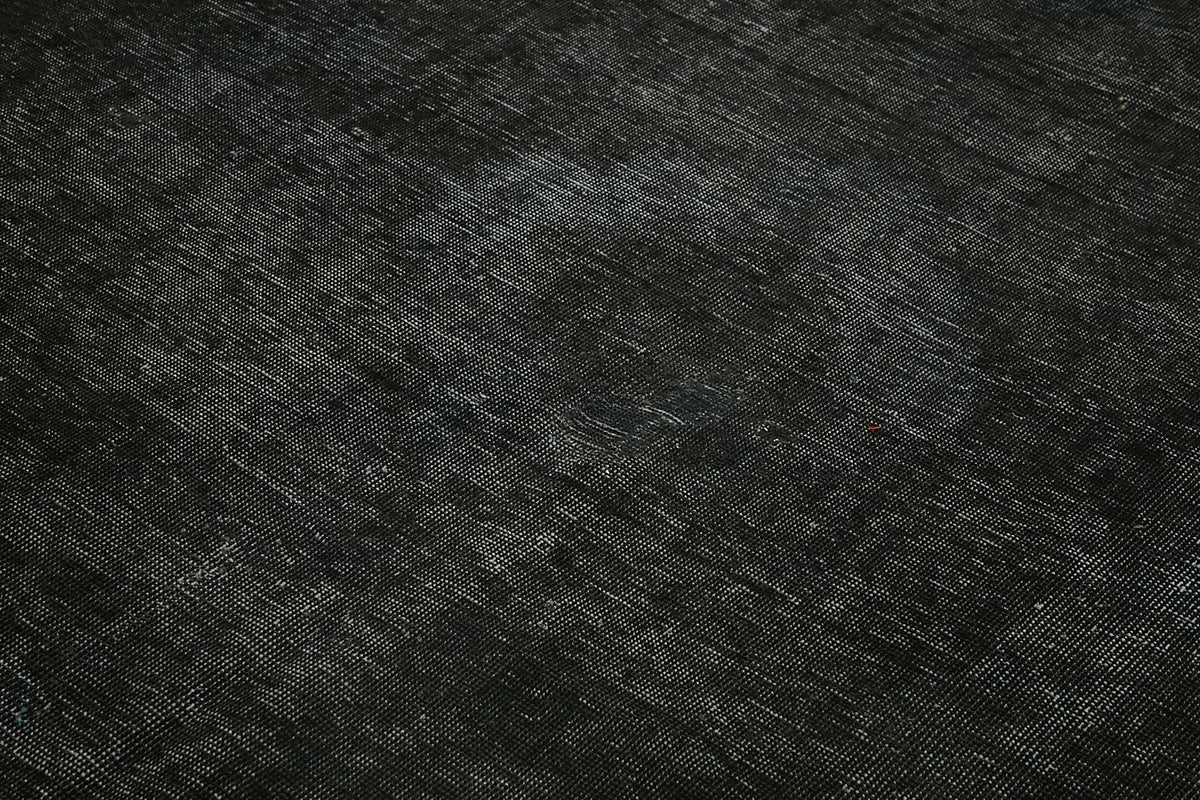 Zelko Siyah Gri Düz Modern El Dokuma Halı 280x386 cm – mekânda kullanım