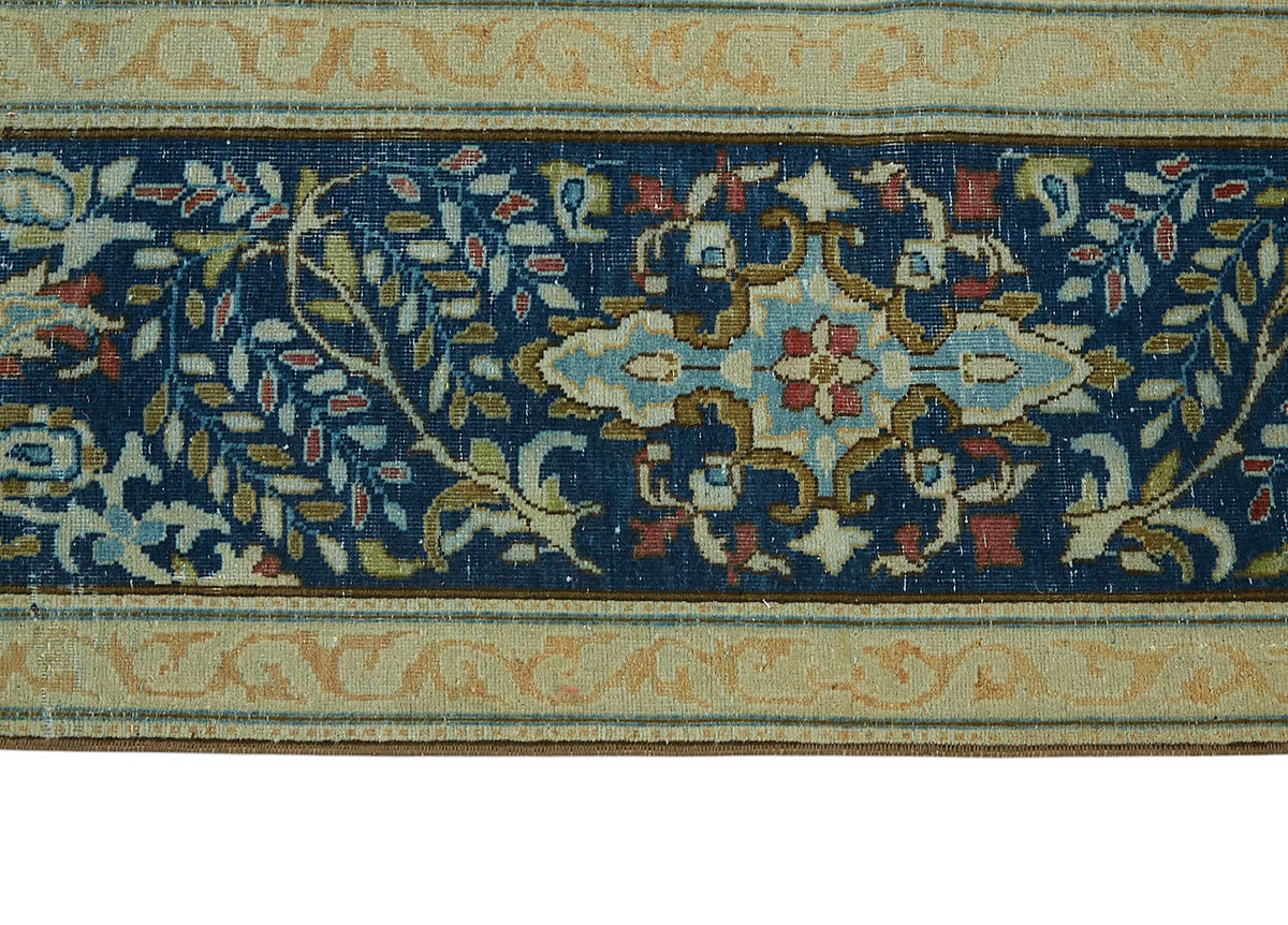 Rusvo Kırmızı Lacivert Madalyon Desenli 30-70 Yıllık El Dokuma Halı 266x383 cm – farklı açı