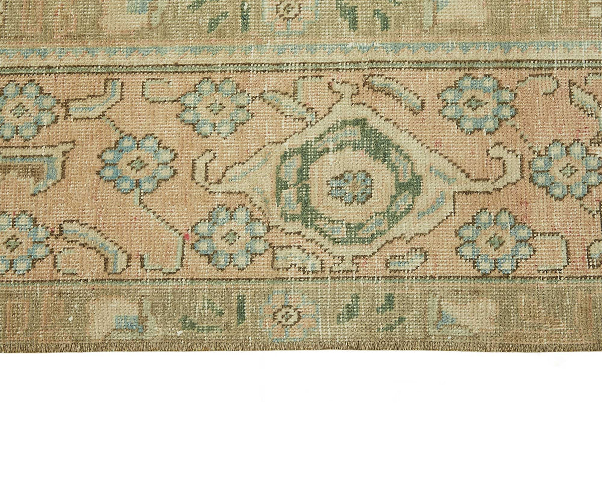Rusvo Pembe Madalyon Desenli Yün ve Pamuk Dokuma Halı 288x385 cm – farklı açı