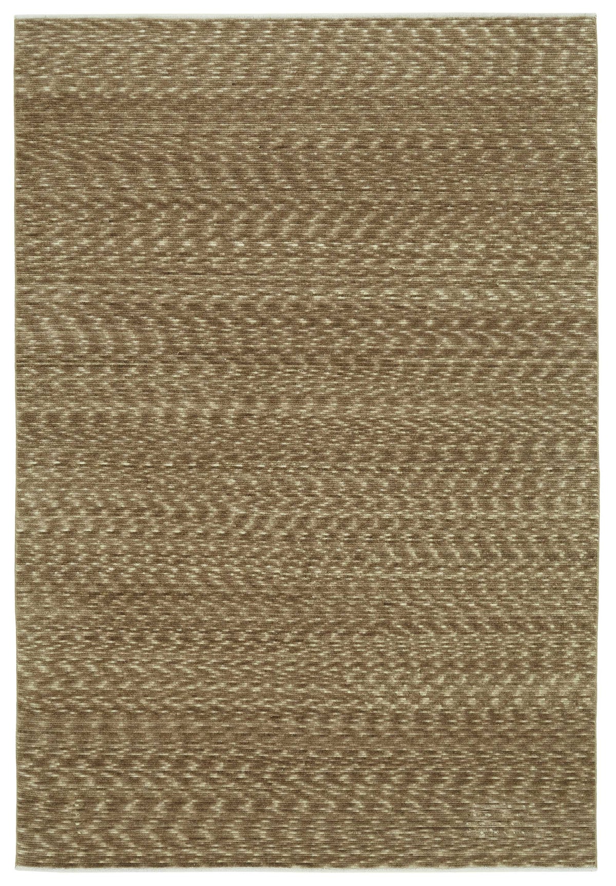 Veltos Kahverengi Bej Düz Dokuma El Dokuma Halı 206x303 cm