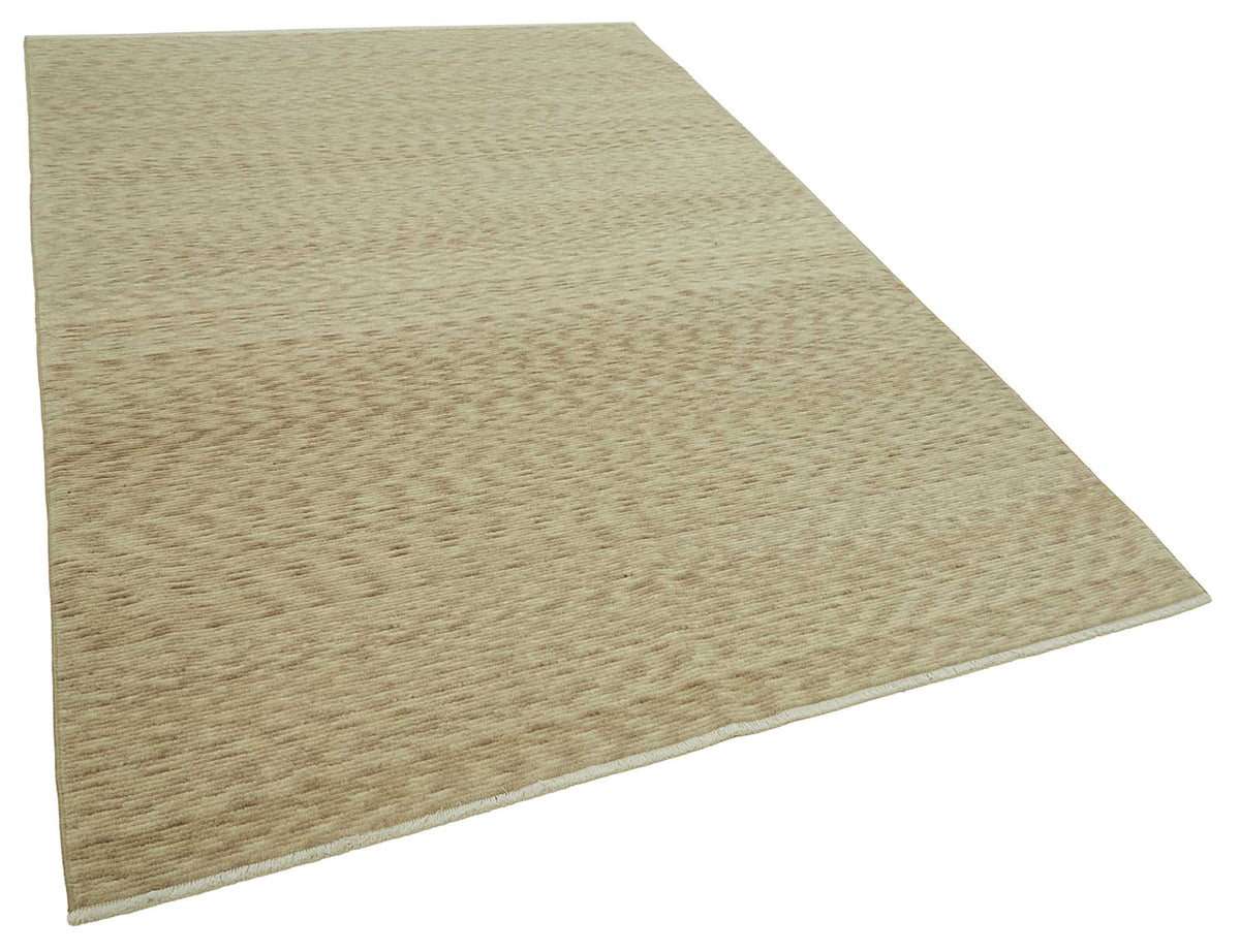 Veltos Bej Rengi Çizgili Yün El Dokuma Halı 198x303 cm 47697 – genel görünüm