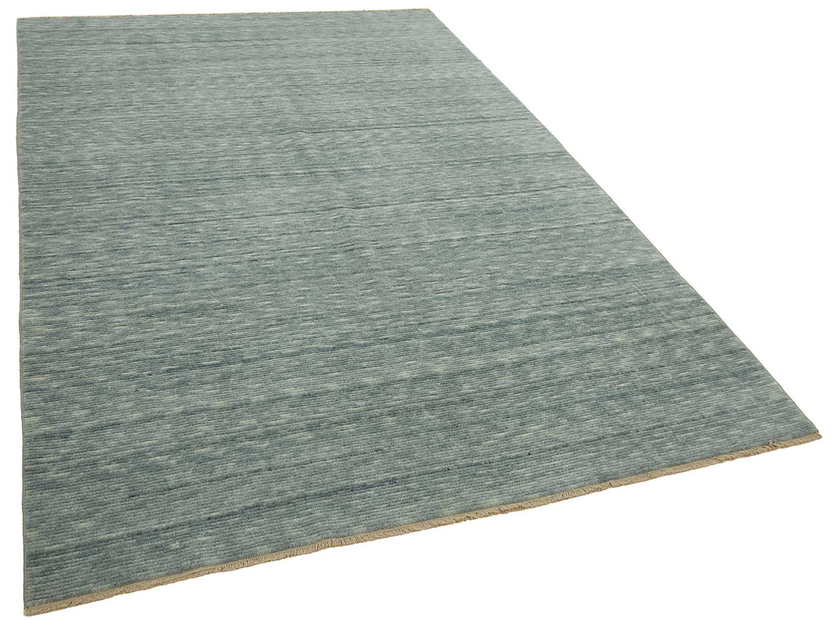 Veltos Gri Mavi Çizgili Modern El Dokuma Halı 193x297 cm – genel görünüm