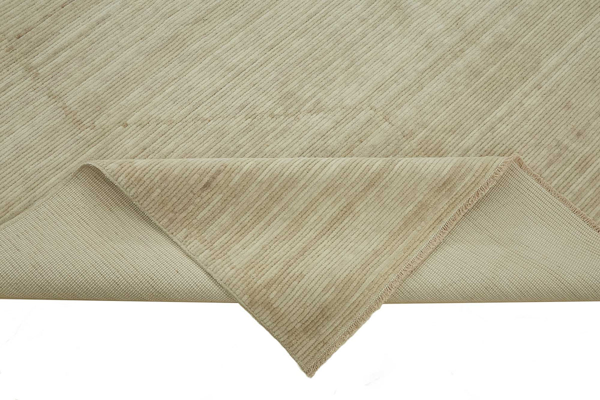 Veltos Bej Modern Halı Geometrik Desenli Uşak 202x297 cm – kenar detayı