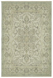 Veltos Bej Rengi Halı Uşak Stili Madalyon Desenli 197x292 cm
