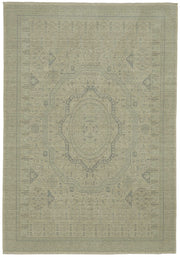 Veltos Uşak El Dokuma Açık Gri ve Bej Madalyonlu Halı 204x294 cm
