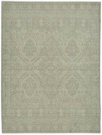 Veltos Uşak Bej Gri Madalyon Desenli Yün El Dokuma Halı 244x318 cm