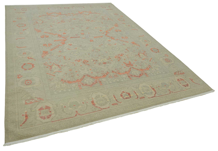 Veltos Uşak Halı Gri Turuncu Madalyon Desenli 240x333 cm 47727 – genel görünüm