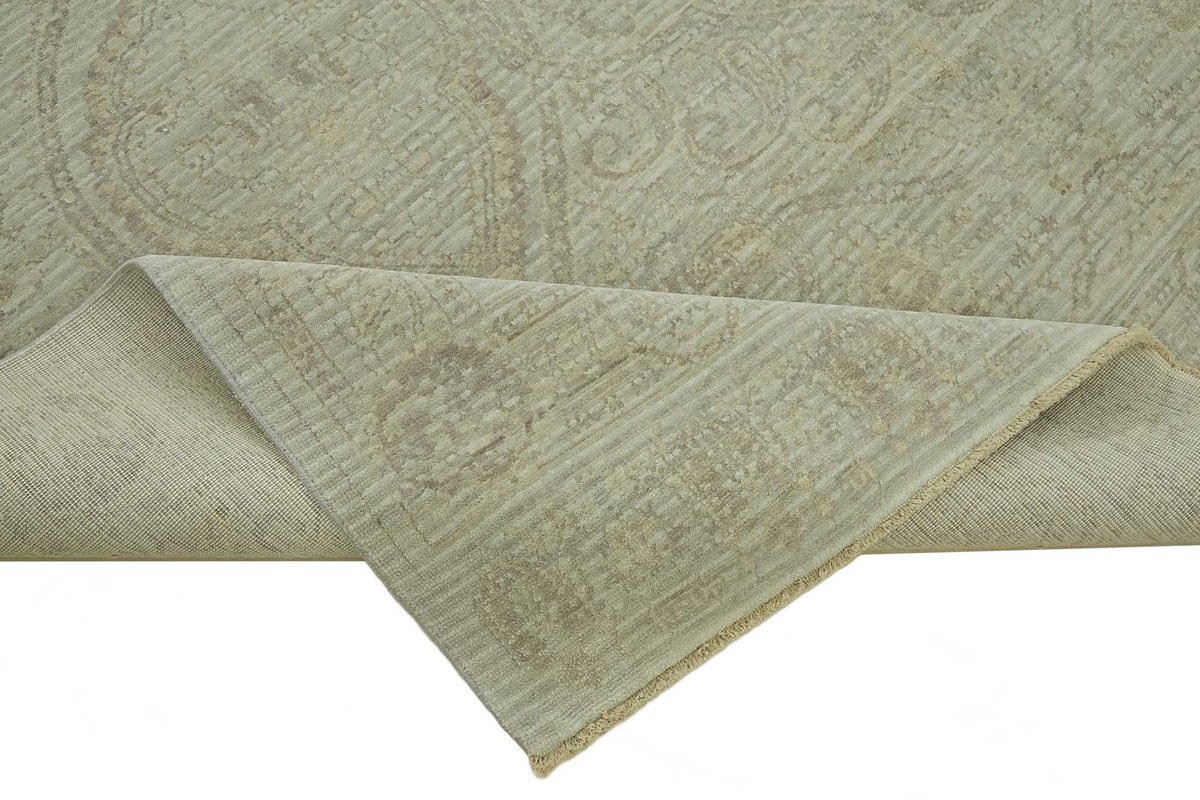 Veltos Bej Madalyon Desenli Yün Düz Dokuma Halı 248x318 cm 47730 – kenar detayı
