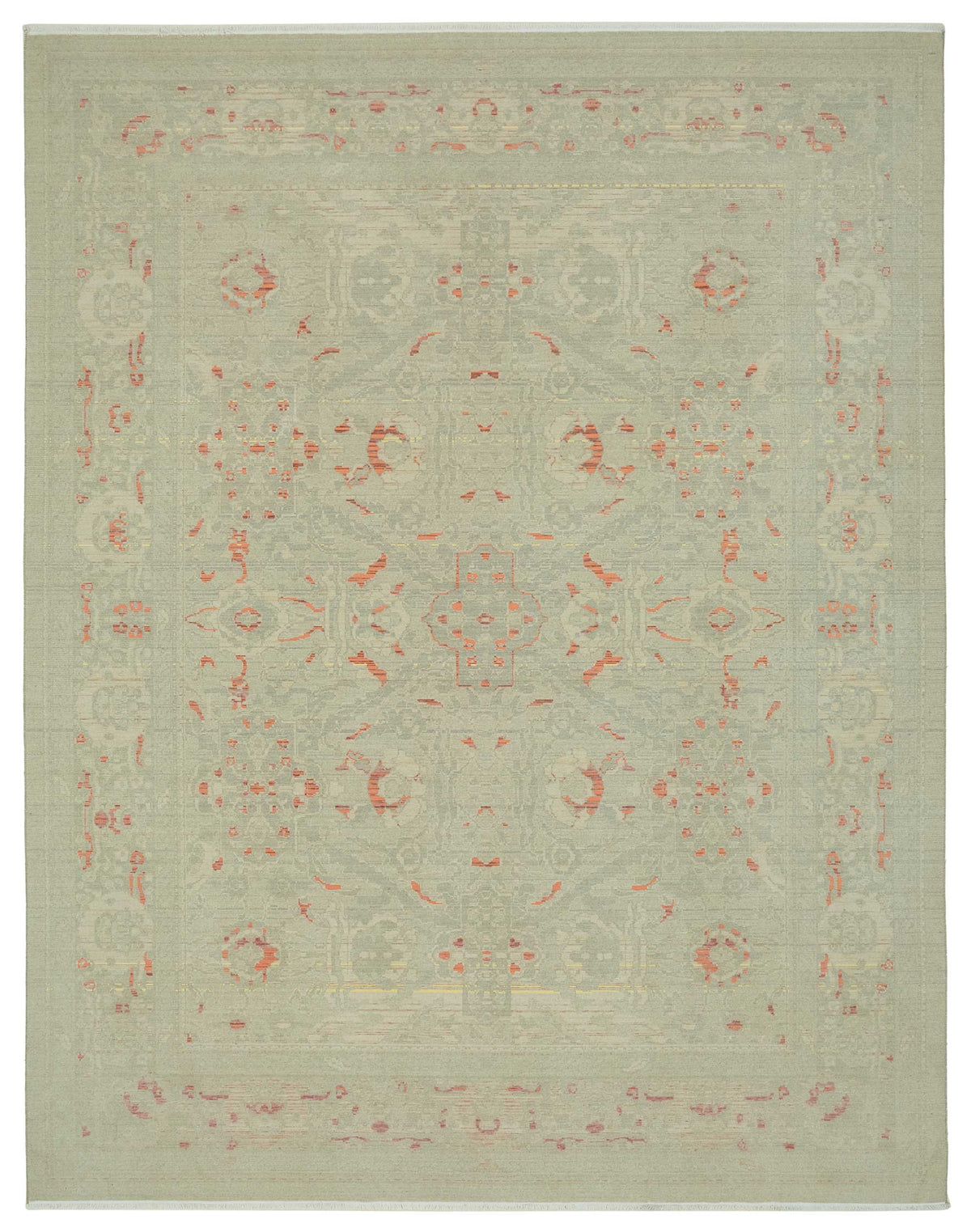 Veltos Açık Gri Halı Klasik Madalyon Desenli Uşak Dokuma 274x351 cm