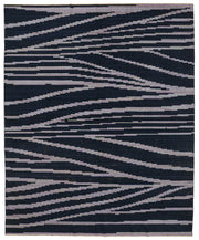 Veltos Geometrik Desenli Lacivert Gri El Dokuma Halı 300x366 cm