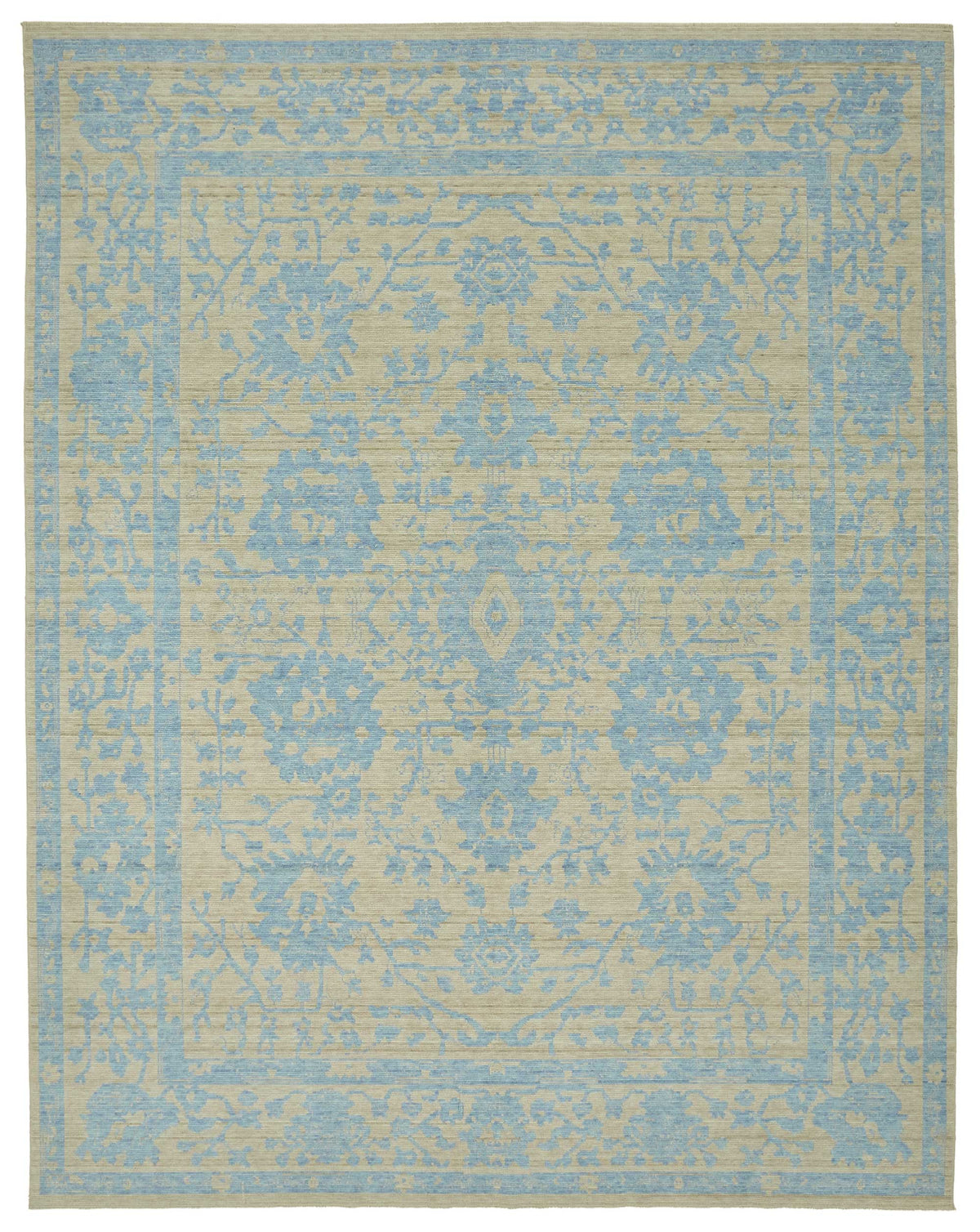 Veltos Uşak El Dokuma Bej Çiçekli Düz Halı 304x387 cm 47763