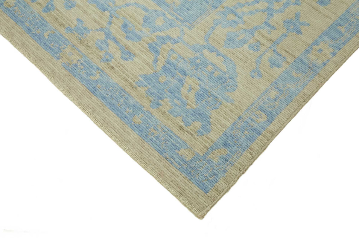 Veltos Uşak El Dokuma Bej Çiçekli Düz Halı 304x387 cm 47763 – detay görünümü