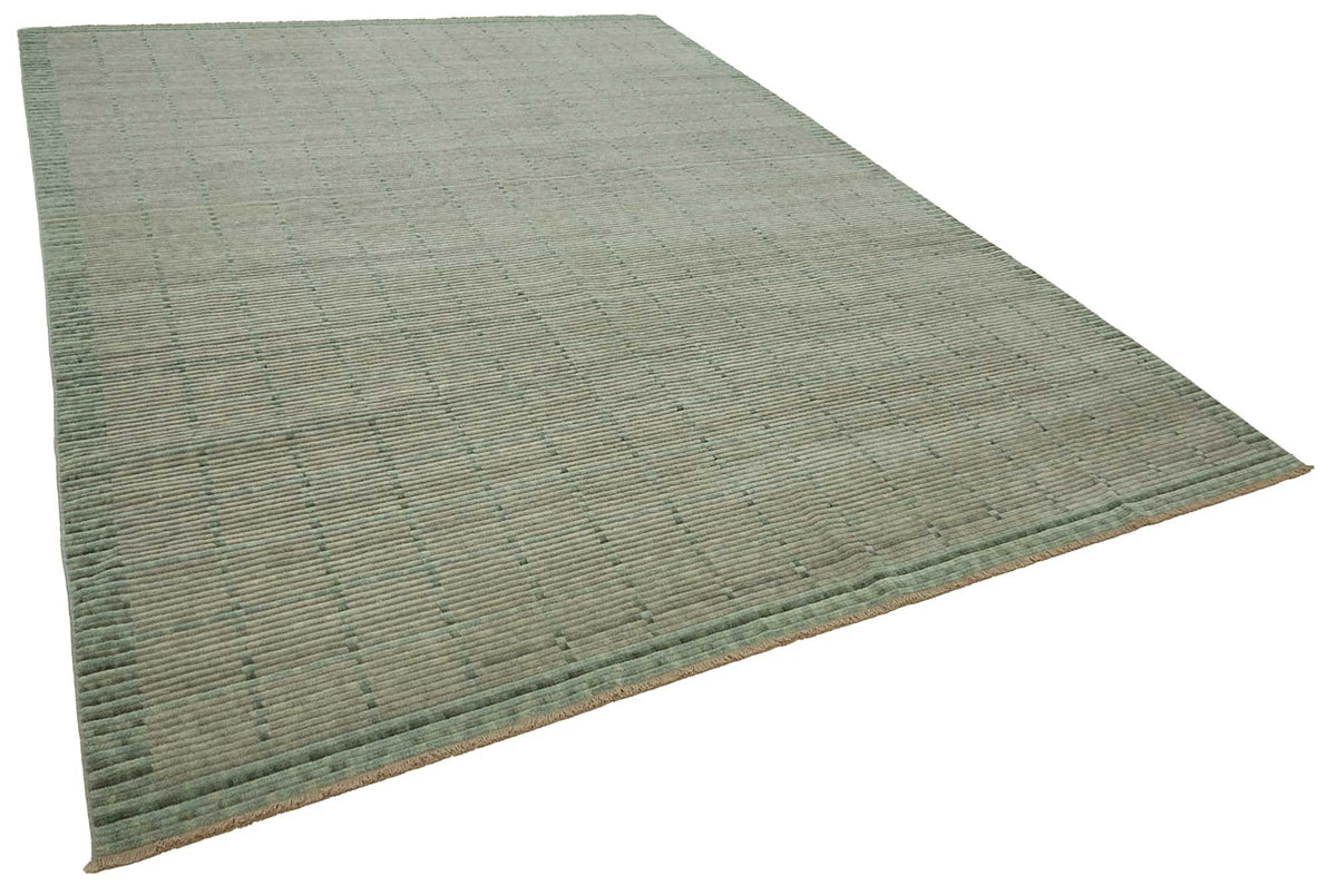 Veltos Adaçayı Yeşil Gri Modern Geometrik El Dokuma Halı 267x357 cm – genel görünüm