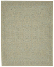 Veltos Bej Gri Madalyonlu Yün El Dokuma Uşak Halısı 277x350 cm