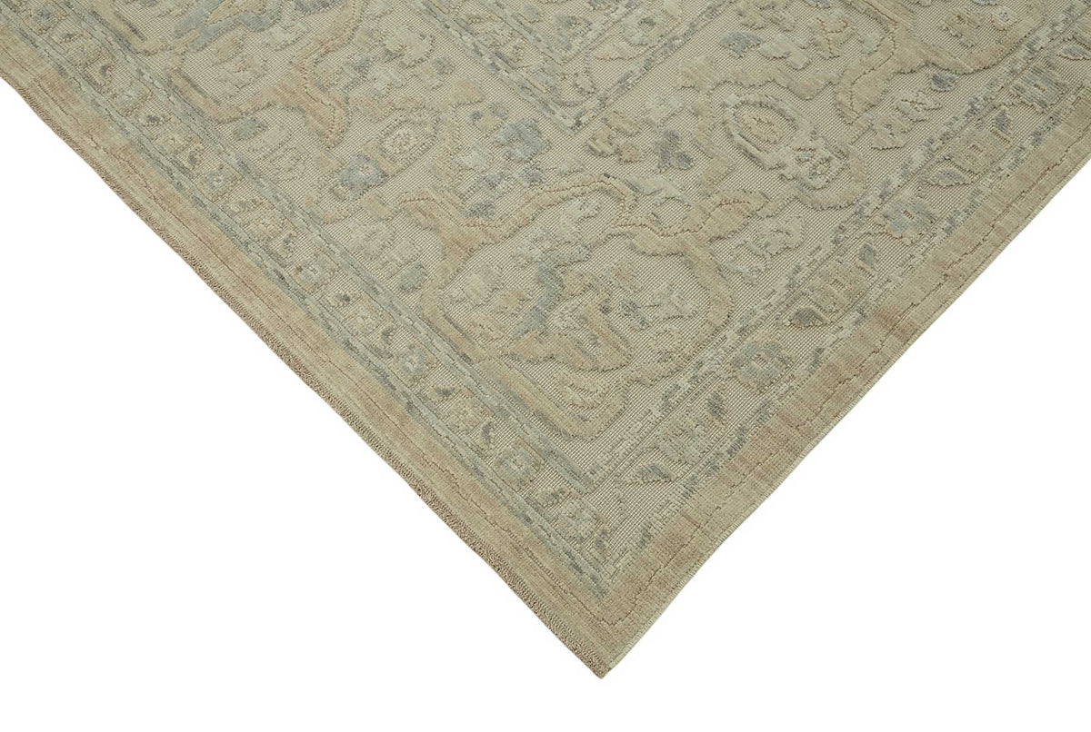 Veltos Madalyon Desenli Gri Bej Uşak Halısı 277x345 cm 47792 – detay görünümü
