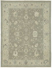 Veltos Gri Bej Çiçekli Klasik El Dokuma Halı 261x350 cm