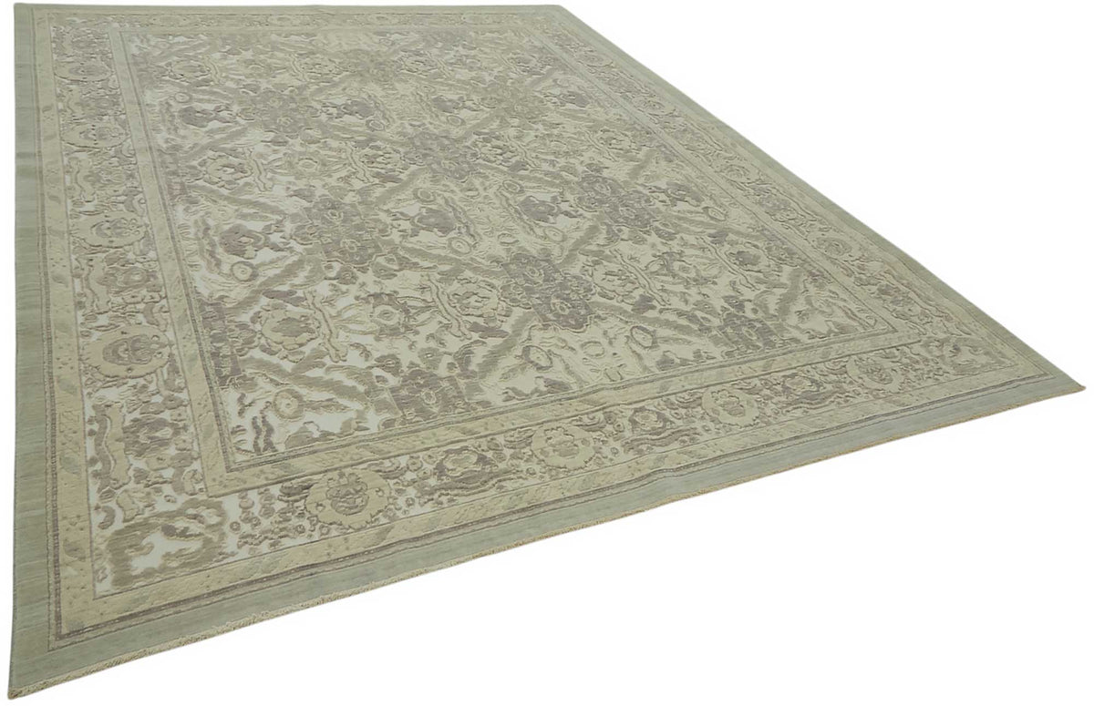 Veltos Açık Gri Halı El Dokuma Madalyon Desenli 272x355 cm 47807 – genel görünüm