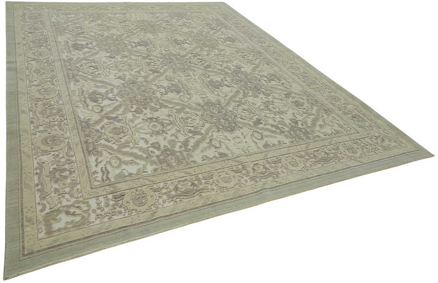 Veltos Açık Gri Halı El Dokuma Madalyon Desenli 272x355 cm 47807 – genel görünüm