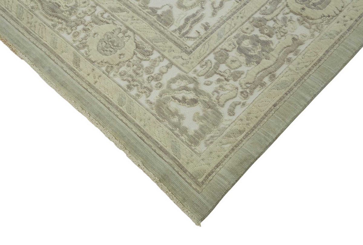 Veltos Açık Gri Halı El Dokuma Madalyon Desenli 272x355 cm 47807 – detay görünümü