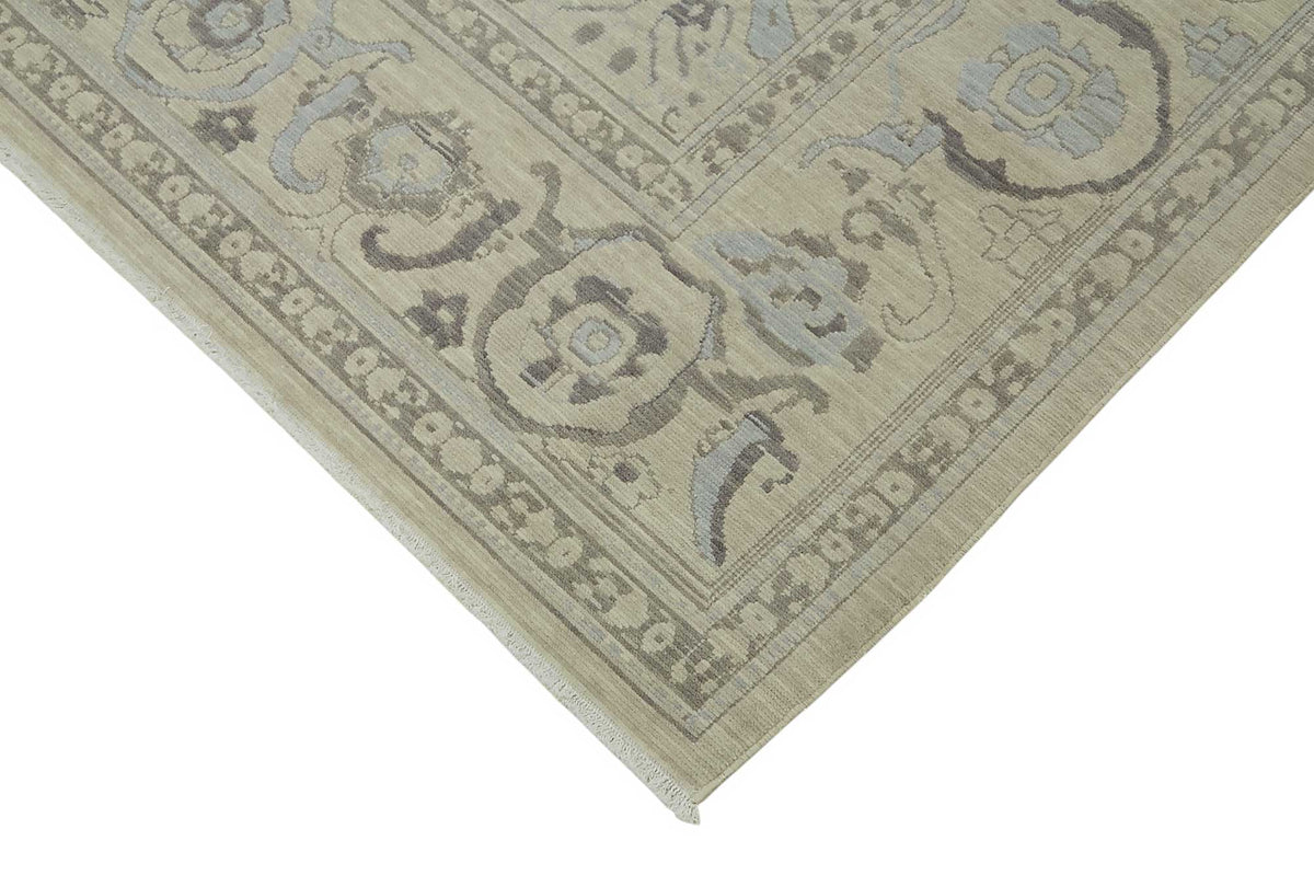 Veltos Açık Gri Halı Uşak El Dokuma Madalyon Desenli 274x330 cm 47808 – detay görünümü